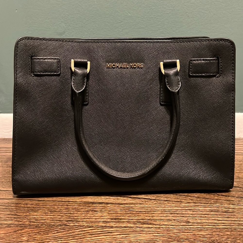Black/Gold Michael Kors Medium Satchel
